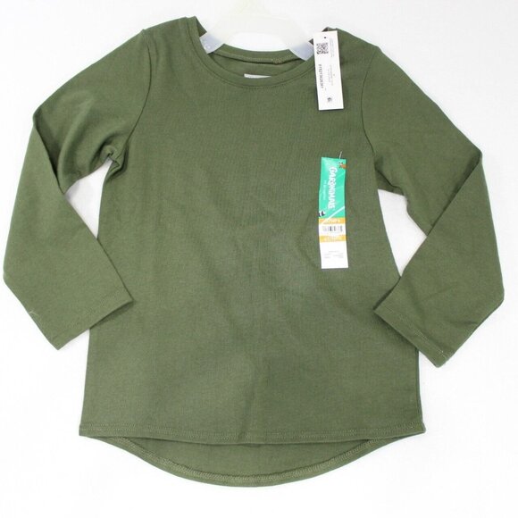 Garanimals Toddler Girls Solid Green Long Sleeve T Shirt Size 4T - Picture 1 of 4